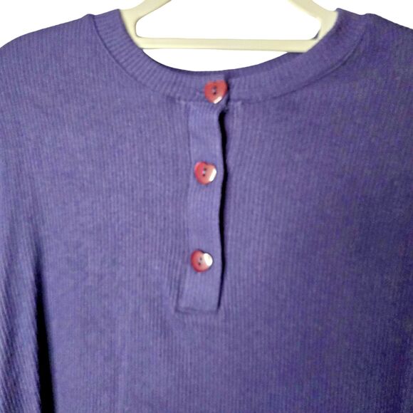 Michael Lauren Pullover Casual Comfy Long Sleeved Navy‎ Top Size Large NWT - Picture 2 of 8